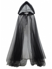 Long Black Veil Cape - Hens Night Costumes